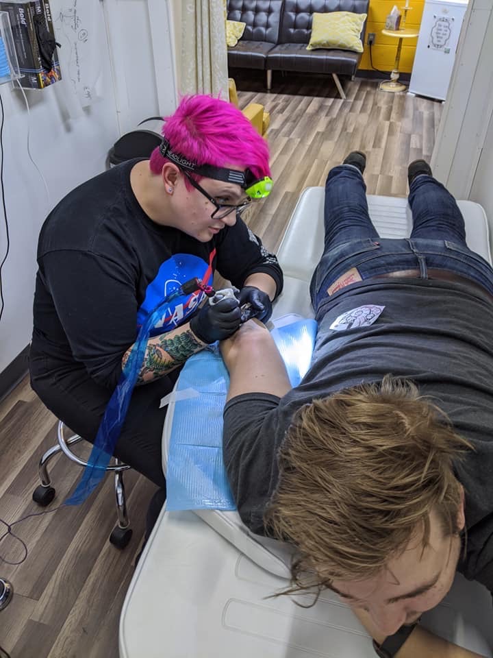 Britta tattooing